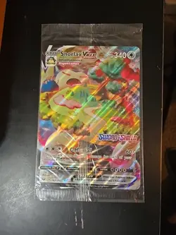 Pokemon TCG~Snorlax VMAX [Sword&Shield Stamped GameStop Exclusive 142/202] Jumbo - Image 1