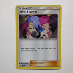 POKEMON JESSIE & JAMES 58/68 HOLO RARE HIDDEN FATES NM NEAR MINT - Image 1
