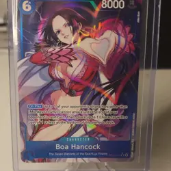 Bandai One Piece CCG Boa Hancock Foil Character Card OP07-051 6 Cost 8000 Power - Image 1