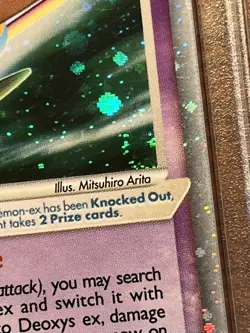 Pokemon EX Emerald Deoxys #93/106 Holo Card Ultra Rare PSA 7 DOUBLE SWIRL🌀🌀 - Image 5