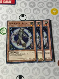 3x Gem-Knight Lazuli - HA07-EN039 - Super Rare (NM) - Yugioh Playset - Image 1