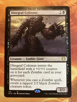 MTG Diregraf Colossus Commander: Innistrad: Midnight Hunt Near-Mint Black Rare!! - Image 1