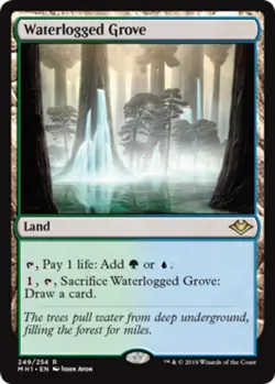 x1 Waterlogged Grove R MTG Modern Horizons M/NM, English - Image 1