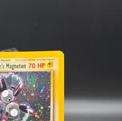 Pokemon Card Lt. Surge's Magneton 8/132 Gym Heroes Holo WOTC Played - Image 3
