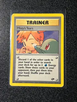 Misty's Tears Uncommon Unlimited Gym Challenge 118/132 HP Pokemon TCG - Image 1