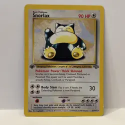 VINTAGE 1999 POKEMON SNORLAX 27/64 JUNGLE 1st Edition -RARE- REGULAR- MP - Image 1