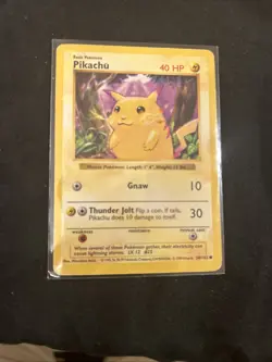 Pikachu - 58/102 - Shadowless Common - Base Set - Pokemon TCG - MP - Image 1