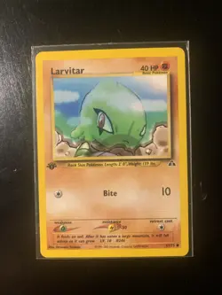 Pokemon TCG Larvitar 57/75 1st Edition Neo Discovery Regular Common NM - Image 1