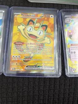 Pokemon TCG x 3 Perfect Order meowth 107/088 clefable full arts ex bundle - Image 5