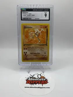 1999 Pokemon Fossil 1st Edition Hitmonlee 22/62 CGC 9 MINT WOTC Pokemon - Image 1