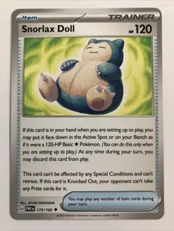Pokemon TCG Paradox Rift Snorlax Doll 175/182 NM - Image 1
