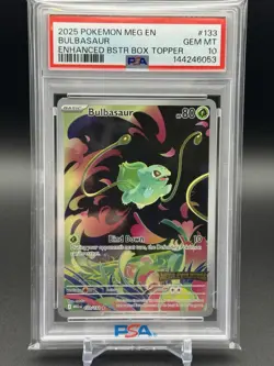 2025 Pokemon Mega Evolutions Bulbasaur stamped 133/132 PSA 10 - Image 1
