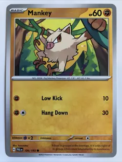 Pokemon TCG Paldea Evolved Mankey 106/193 NM - Image 1