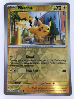 Pokemon TCG Paldea Evolved Pikachu Reverse Holofoil 062/193 NM - Image 1