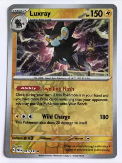Pokemon TCG Paldea Evolved Luxray Reverse Holofoil 071/193 NM Rare - Image 1