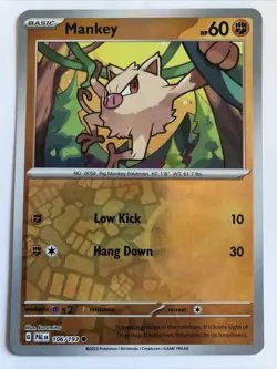 Pokemon TCG Paldea Evolved Mankey Reverse Holofoil 106/193 NM - Image 1