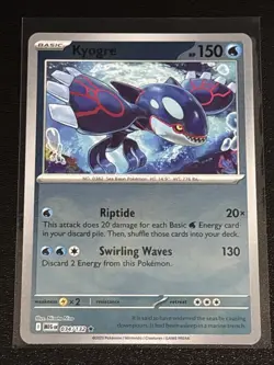 Pokemon TCG Mega Evolution Kyogre Reverse Holofoil 034/132 NM Rare - Image 1