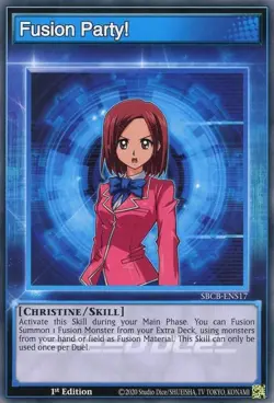 1x Skill Card: Fusion Party! | SBCB-ENS17 | Common | 1st Ed | NM | YuGiOh - Image 1
