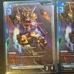 ST01-001 Gundam RX-78-2 LR Gundam Card Game foil starter deck card Bandai TCG - Image 1