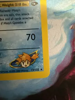 Misty’s Gyarados 13/132 1st Edition Gym Challenge Holo Pokemon Card - Image 4