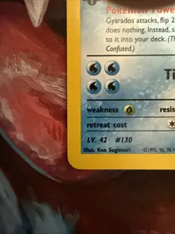 Misty’s Gyarados 13/132 1st Edition Gym Challenge Holo Pokemon Card - Image 5