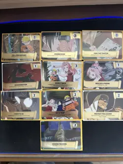 Naruto Mythos 1st Edition Complete Set 10 Cards - Image 1