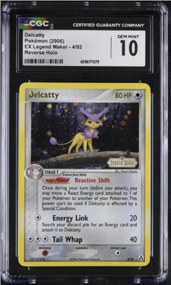 Delcatty EX Legend Maker 4/92 Reverse Holo STAMPED Pokemon Card CGC 10 GEM MINT - Image 1