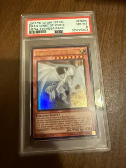 YU-GI-OH 2017 MEGA-TIN MEGA PACK DRAGON SPIRIT OF WHITE PSA 10 MINT RARE CARD - Image 3