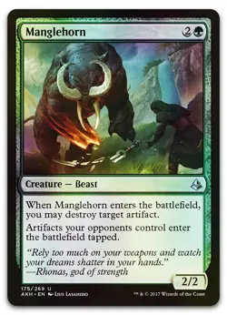 Manglehorn #175 (Foil) (NM) Amonkhet AKH Magic MTG - Image 1