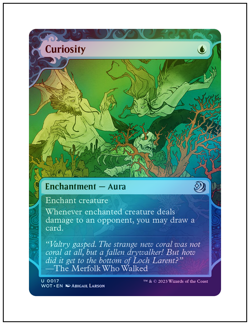 1x Curiosity, 0017, Foil, Enchanting Tales Wilds of Eldraine, Magic MTG NM - Image 1
