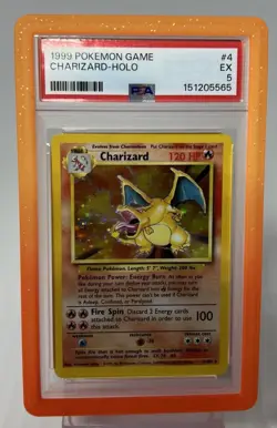 1999 Pokemon Charizard Holo Base Unlimited PSA 5 04/102 #4 - Image 1