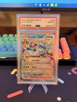 Pokemon TCG Glaceon EX Prismatic Evolutions Double Rare Holo Card 026/131 PSA 10 - Image 1