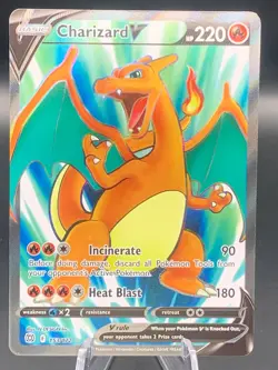 Pokemon 2022 Brilliant Stars Charizard V Full Art Holo #153/172 - NM [BLISS] - Image 1