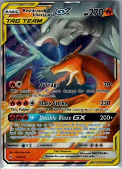 Reshiram & Charizard GX 20/214 SM - Unbroken Bonds - Pokemon Card - NM - Image 1
