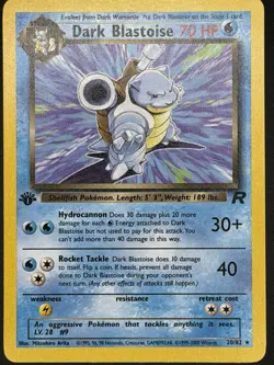 Pokemon TCG Dark Blastoise 20/82 Rare Non-Holo Team Rocket WOTC NM-MINT - Image 1
