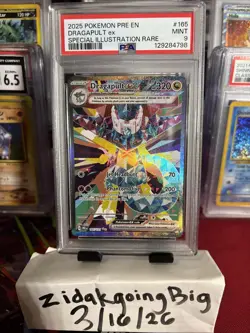 2025 Pokemon Dragapult ex Special Illustration Rare #165 PSA 9 MINT - Image 1