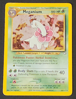 2000 Pokemon NEO GENESIS MEGANIUM HOLO 10/111 RARE! MP - Image 1