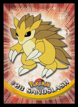 NM - Pokemon Topps Sandslash #28 TV Animation Edition Series 1 (Black Logo) - Image 1