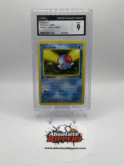 CGC MINT 9 Pokemon Tentacool 56/62 1999 Fossil 1st Edition - Image 1
