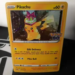 Pikachu SWSH234 Pokemon Pokemon Go Black Star Promo Cosmos Holo - Image 1