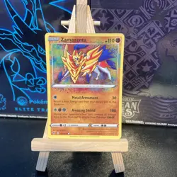 Zamazenta 102/185 Amazing Rare Holo Near Mint Condition Vivid Voltage - Image 1