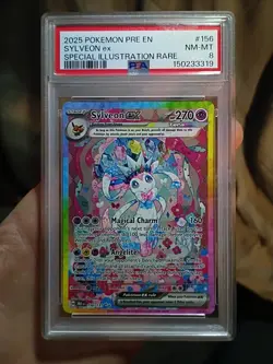 Pokemon Sylveon EX Prismatic Evolutions #156 Special Illustration Rare *PSA 8* - Image 1