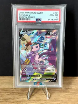 Pokemon english Fusion Strike #251 Mew V PSA 10 - Image 1