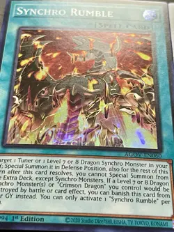 3x Synchro Rumble | AGOV-EN060 | Super Rares | LP | 1st Edition | YuGiOh! - Image 2