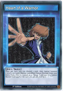 Yugioh - Heart of a Warrior SBC1-ENS10 1st Edition - Speed Duel: Streets of Batt - Image 1
