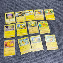 Mixed Lot Of Pikachu Cards 13x Assortment Pokemon Card Collection - Image 1