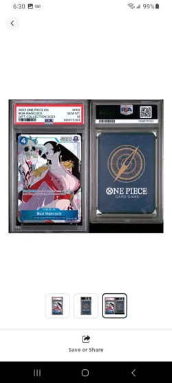 One Piece Card Game TCG Boa Hancock OP02-059 2023 Gift Collection PSA 10 - Image 3