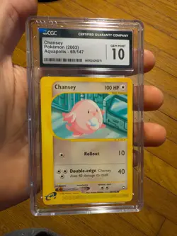 (POP 31) Chansey Pokemon (2003) Aquapolis 69/147 CGC 10 GEM MINT Card - Image 1