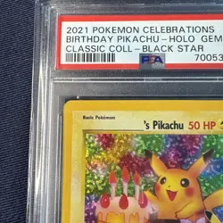 2021 Pokemon Celebrations Birthday Pikachu-Holo Card GEM MT 10 Black Star Promo - Image 4