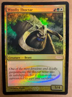 MTG 1x FOIL Woolly Thoctar # 22 DCI WPN Promo Magic the Gathering Card x1 LP - Image 1